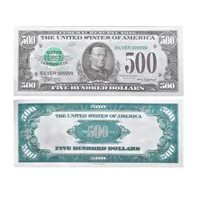  WR Colorful Silver Banknotes US Trump Fake Banknotes Dollars Replica Money Banknotes Paper Money Collecting for Birthday Gifts 