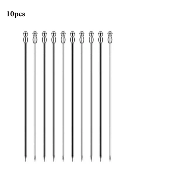 Cocktail Picks Stick, 20Pcs Cocktail Toothpicks, Stainless Steel Martini Olive Picks for Bar Barbecue Fruit, Bloody Mary Drink S 4