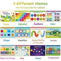 Montessori Paste Sticker Book Children Toys My First Busy Book Preschool Cognitive Quiet Book Educational Toys For Children New 2