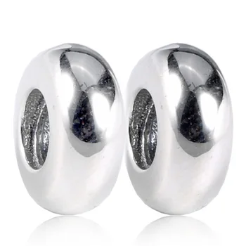 

New 925 Sterling Silver Bead Charm Classic Shine Open Bangle Spacer With Cubic Zirconia Beads Fit DIY Bracelet Diy Jewelry