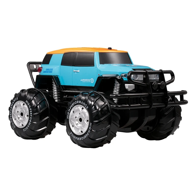 Автомобиль с дистанционным управлением 1:10 2,4 Ghz 4Wd большое колесо внедорожный автомобиль-амфибия внедорожник наземный водный пульт дистанционного управления игрушечный автомобиль