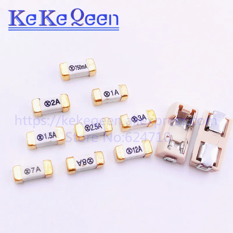 0451 1808/2410 SMD 0.25A/0.5A/0.75A/1A/1.5A/2A/3A/3.15A/4A/5A/6.3A/7A/8A/10A/12A/15A Быстрый Удар одноразовый предохранитель 250мА/ 500mA/750mA