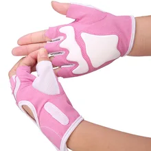 Перчатки для спортзала, нарукавники на половину пальца, для велоспорта, здоровая красота, спортивные длинные женские гантели, розовые, для тренировок, hu shou zhang, пригодные для носки
