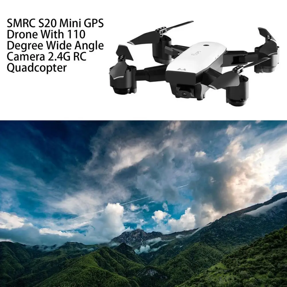 SMRC S20 6 оси гироскопа Мини gps Портативный, беспилотные летательные аппараты с 110 градусов Широкий формат Камера 2,4G удержания высоты Квадрокоптер с дистанционным управлением