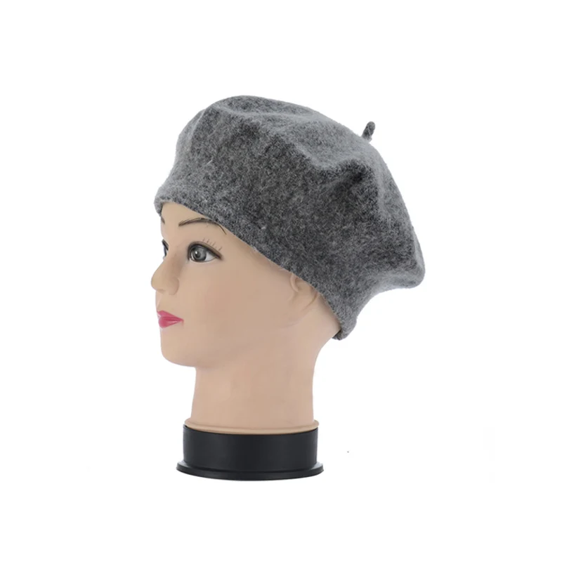 Dark Gray Брендовая детская одежда из Джерси для малышей, Вязаный шерстяной свитер, мягкая теплая зимняя одежда для сна простой классический Берет шапочка шапка BDHAT0039 - Цвет: Dark Gray