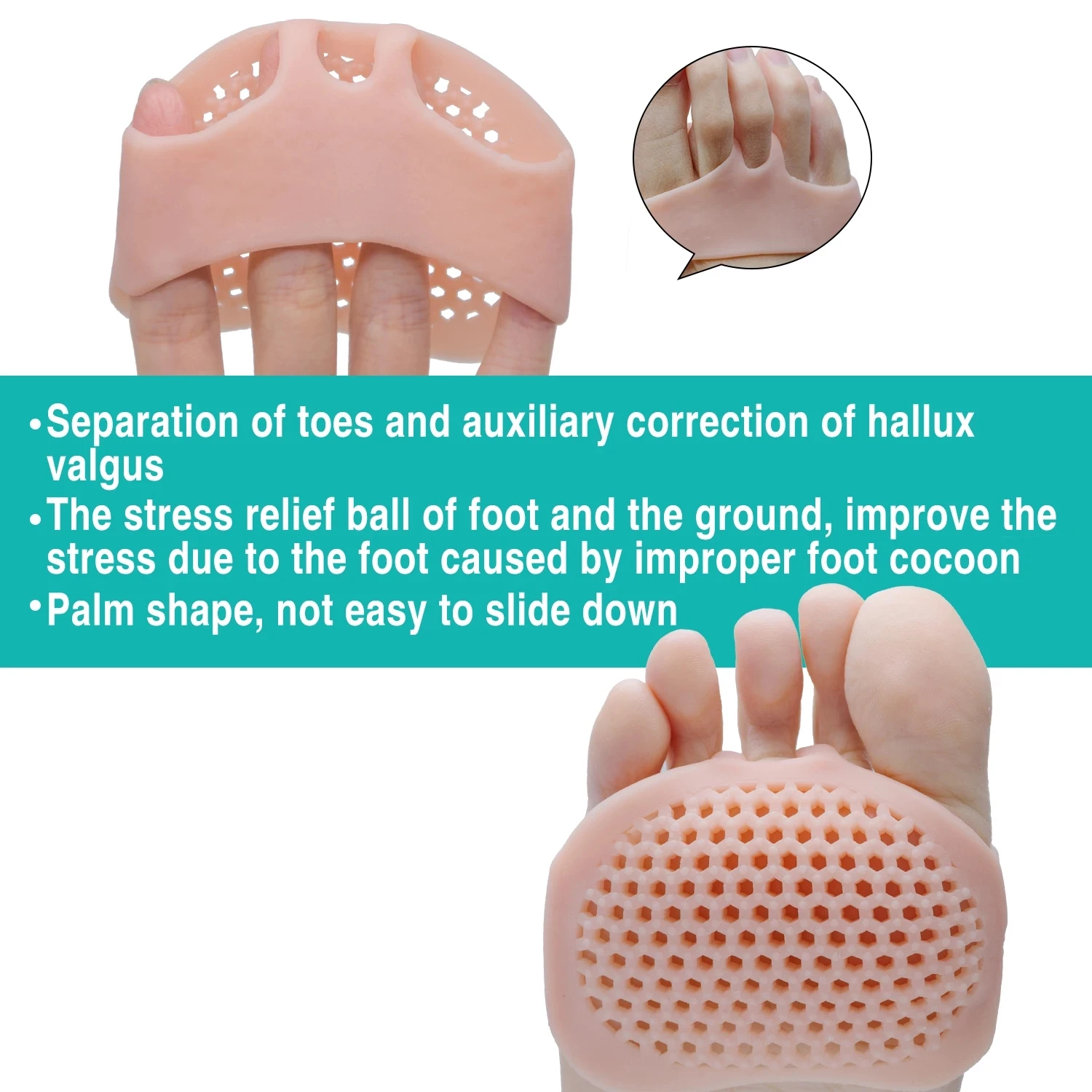 8pcs=4pairs Foot Caretools Toe Separator Insert Silicone Corrector