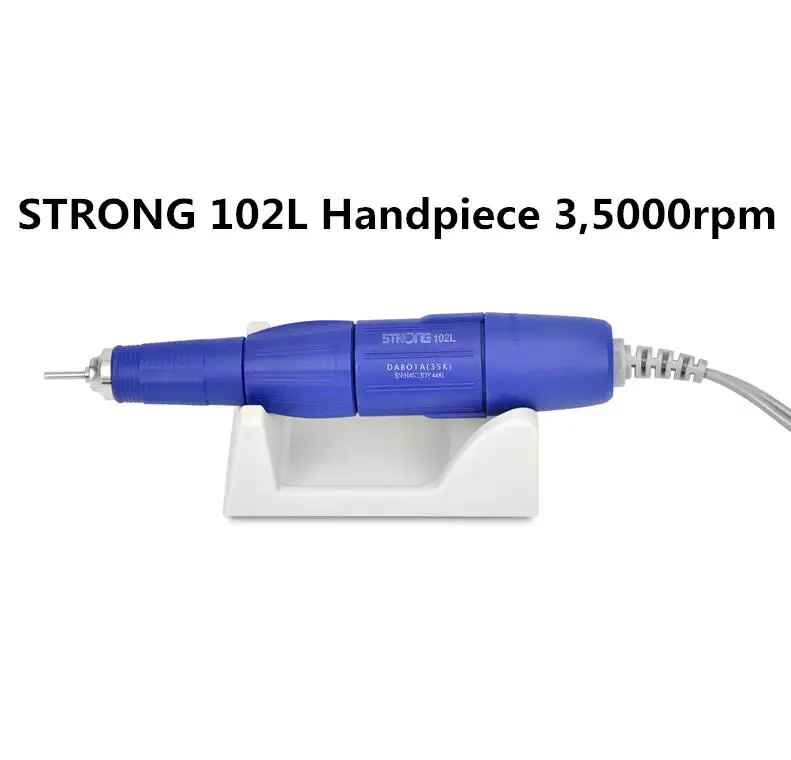 105L BLUE HANDLE Authent 65W 40000RPM Electric Nail Drill Machine Strong 210 105L 2.35mm Model Manicure Pedicure Nail File Bit Nail Art Equipment - Цвет: 105L BLUE HANDLE
