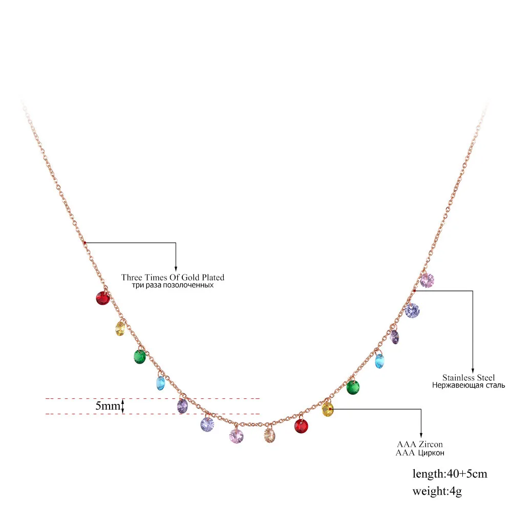 Lokaer модное богемное ожерелье-чокер из нержавеющей стали цветной Кристал пляжные украшения подвеска цепочка ожерелье для женщин N19125