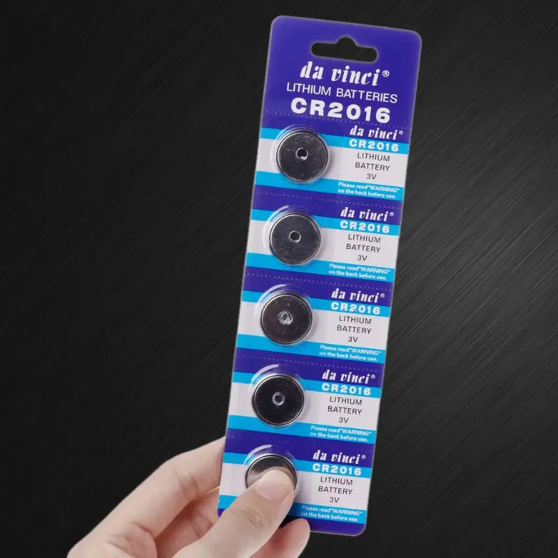 

5PCS Button Battery CR2016 3V Lithium Cell Coin Batteries LM2016 BR2016 DL2016 Watch Electronic Promotion Toy Remote