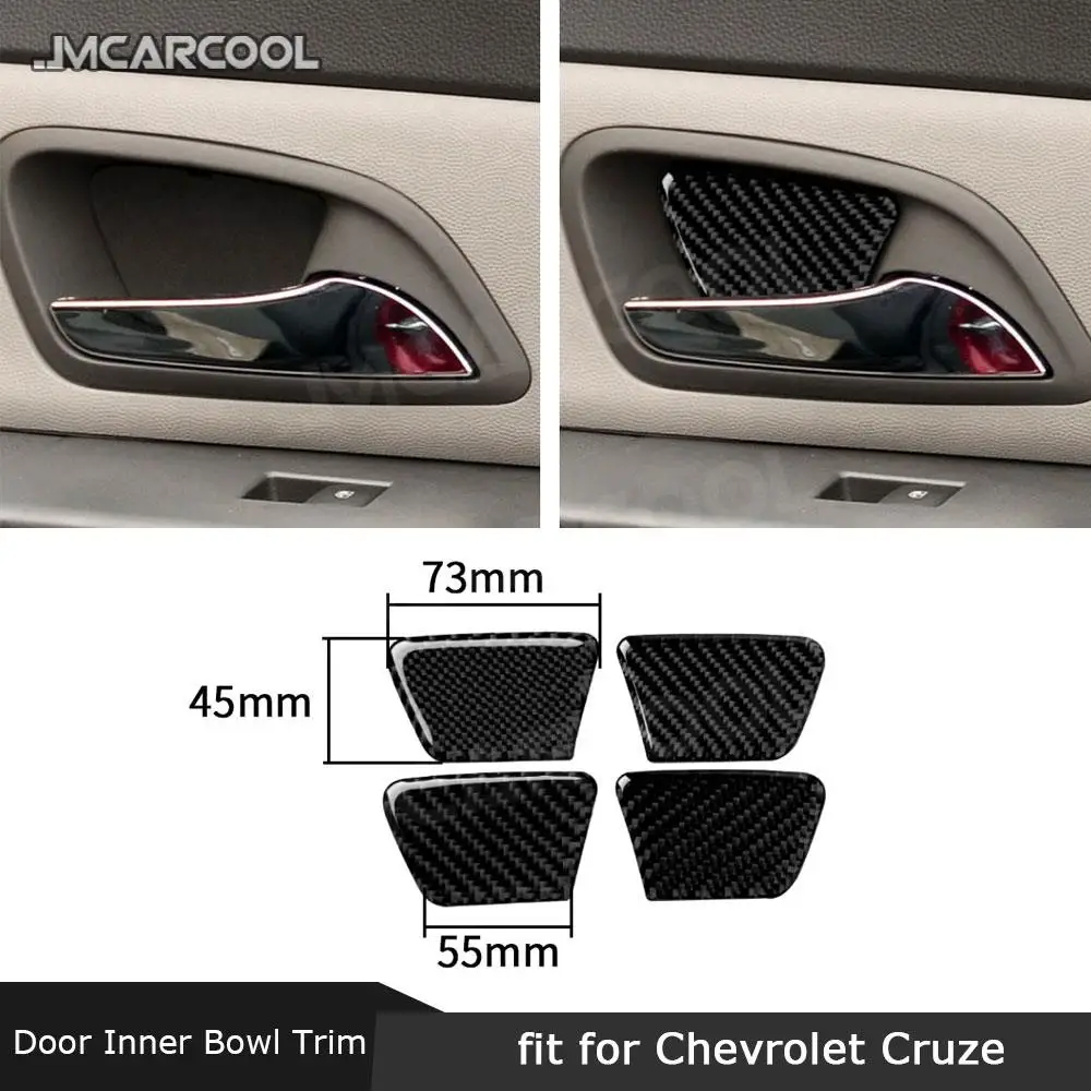 

Carbon Fiber Interior Door Handle Bowl Trim Cover Sticker For Chevrolet Cruze 2009-2015 Car Accessories