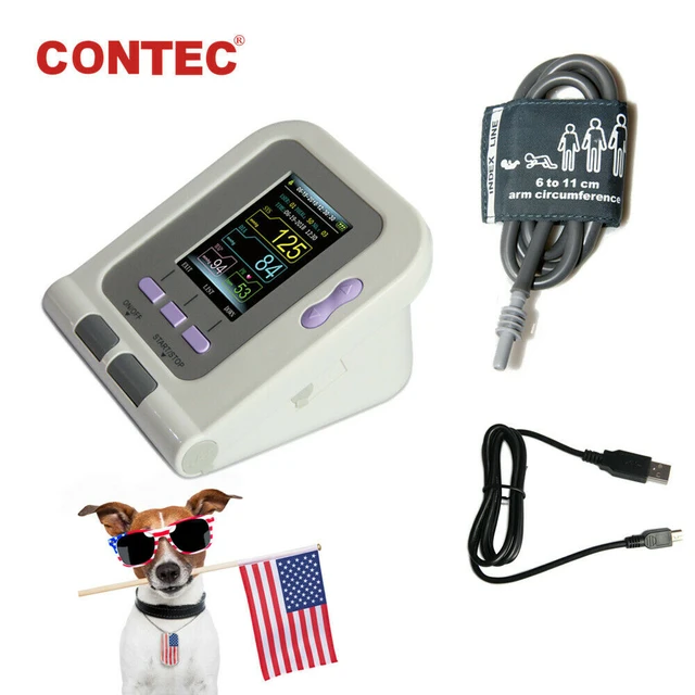 FDA Vet Veterinary OLED Digital Blood Pressure Monitor small Cuff,PC  software.US