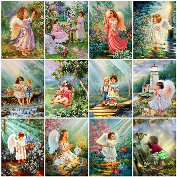 

Evershine 5D DIY Diamond Painting Angel Full Square Diamond Embroidery Portrait Cross Stitch Child Handmade Gift Home Decoration