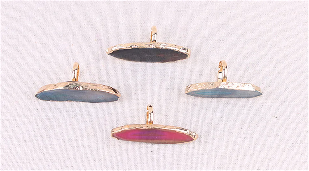 1 шт натуральный камень красочные Агаты покрытие золото Агаты ломтик кольца преувеличенные кольца на указательный палец подарок на Хэллоуин