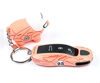Mando a distantcia llave para Porsche Boxster Caiman 911 Panamera Cayenne Macan cubierta modificada llave carcasa Rosa cerdo seri - Название цвета: Old Porsche