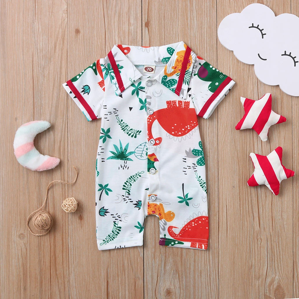 dinosaur romper baby girl