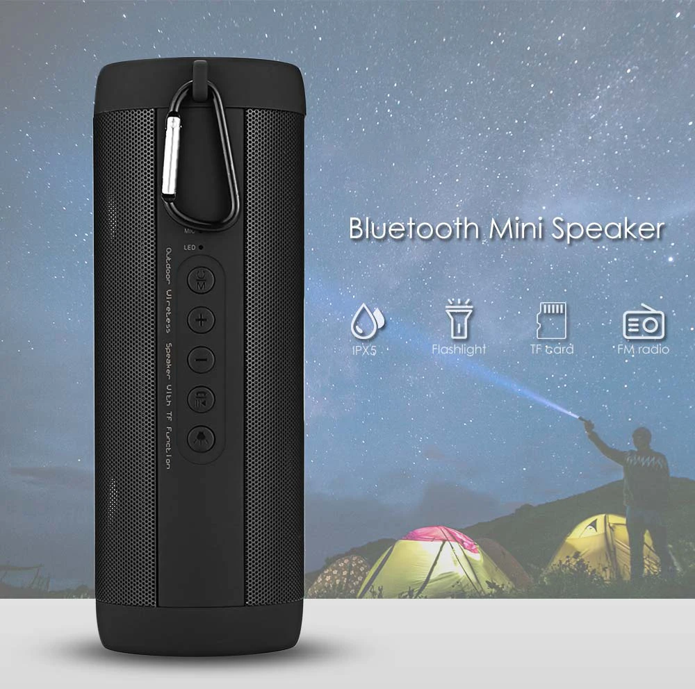 Huawei Wireless Bluetooth Speaker Waterproof Portable Outdoor Bass LED Column Loudspeaker FM Raido SD Card Aux Micro Hands-free