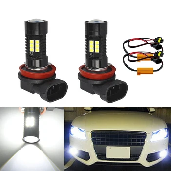 

2x H11 LED canbus 3030 Bulbs Reflector Mirror Design For Fog Lights No Error For Audi A3 A4 A5 S5 A6 Q5 Q7 TT