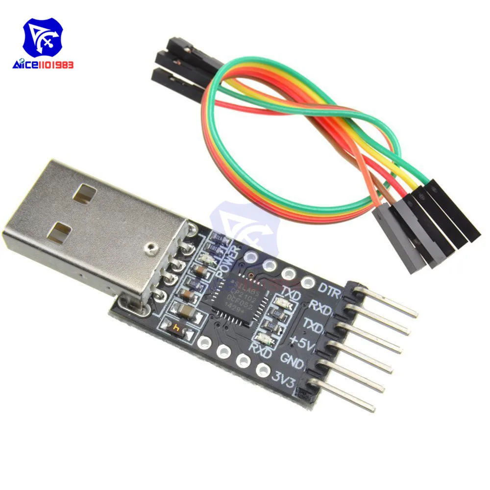 Diymore CP2102 USB 2 0 к UART TTL последовательный 6 контактный преобразователь