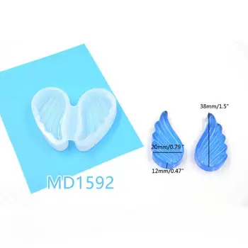 

2Pcs Wings Pendant Silicone Resin Mold Earrings Necklace Resin Mold Jewelry Tool Dried Flower Resin Decorative DIY Hand Crafts