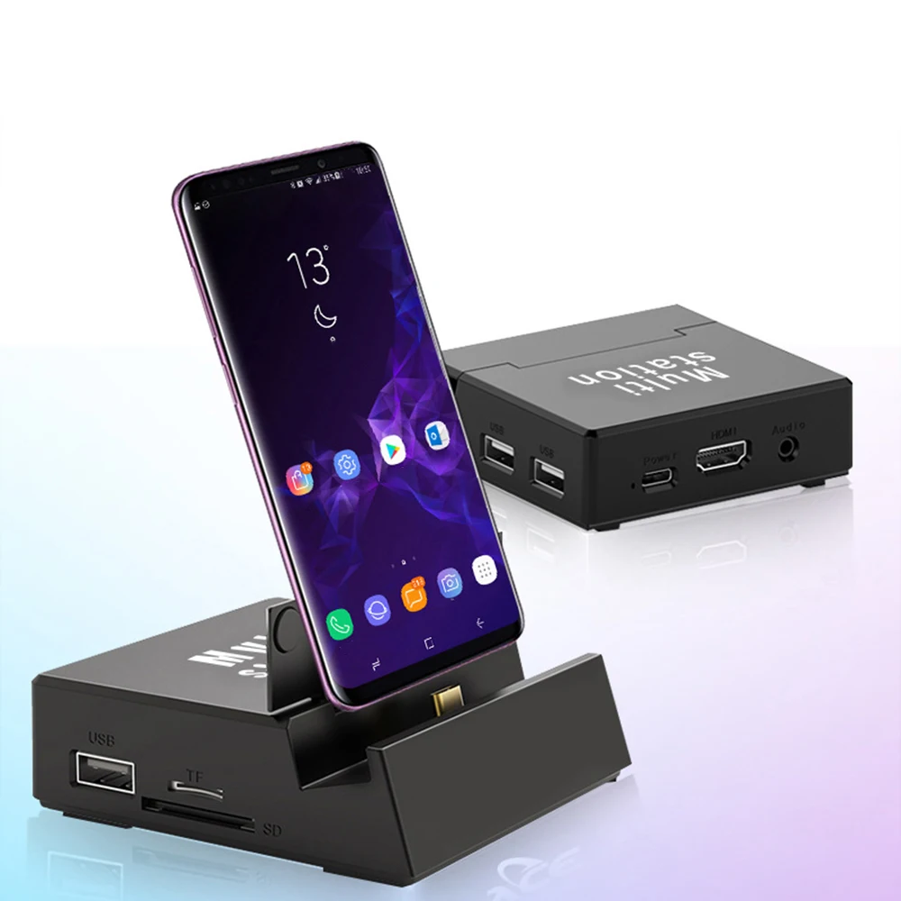 8 в 1 USB C концентратор Тип C док-станция телефон стенд Dex станция USB C к HDMI док-станция адаптер питания для samsung huawei