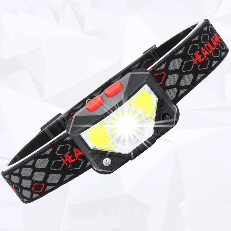 

Rechargeable USB LED Headlamp Outdoor Night Fishing COB Headlight Lamp Ultra Light Portable