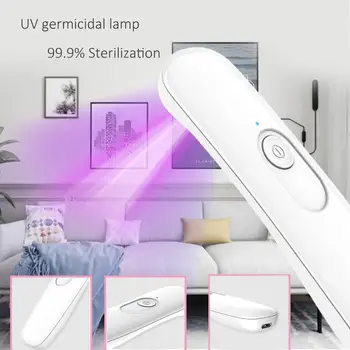 

UV Light Sanitizer Travel Wand Portable Hand-held LED Light Disinfection Lamp with USB Charge, Travel Size Air Purifier, Handhel