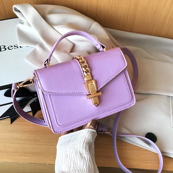 

Crossbody Bags For Women 2020 Elegant chain Shoulder messenger bags small PU Leather ladies Handbags and Purses Female Totes