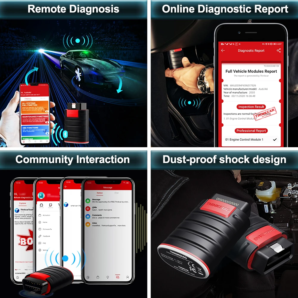 Диагностический сканер ThinkDiag obd2 все системы Bluetooth считыватель кодов Android IOS TPMS