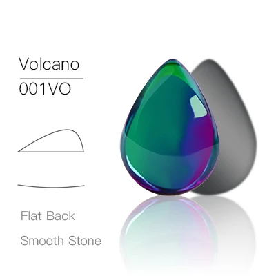 Volcano 10 шт./пакет натуральный флюорит; обувь с блестящими стразами в форме капли воды Стразы свадебное платье Diy кружевной отделкой ткань одежды Стразы нейл-арта камень - Цвет: Volcano
