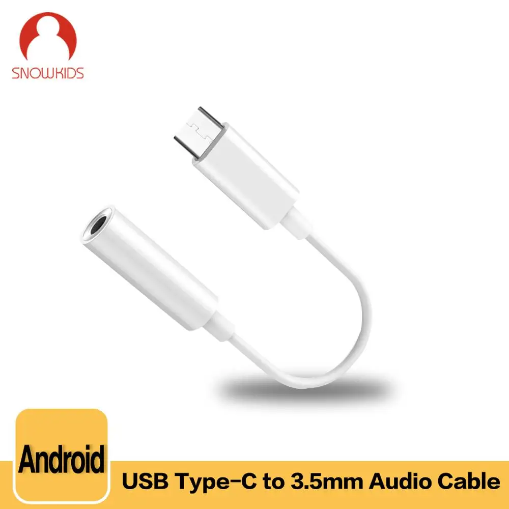 Snowkids type c до 3,5 мм разъем для наушников 3,5 AUX USB C кабель для Hawei P30 pro Xia mi 9 se Oneplus 7T 7 pro аудио USB C адаптер
