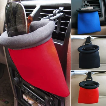 

universal Car Auto Mobile Phone Air Vent Clip Outlet Storage Bag Pockets Oxford Cloth Part inter Car Accessories