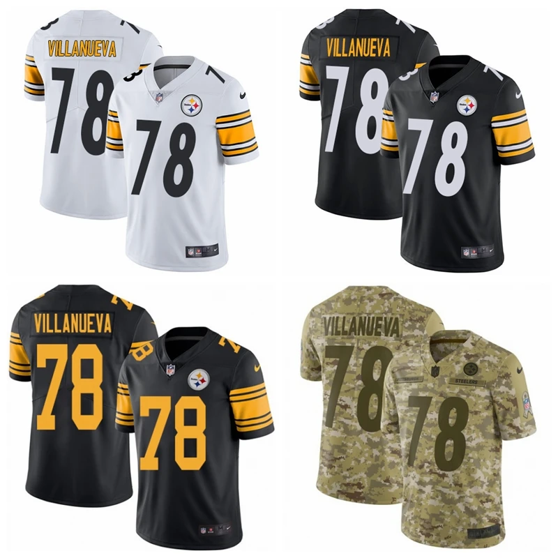 Все сшитые Питтсбург качественные мужские футболки Alejandro Villanueva