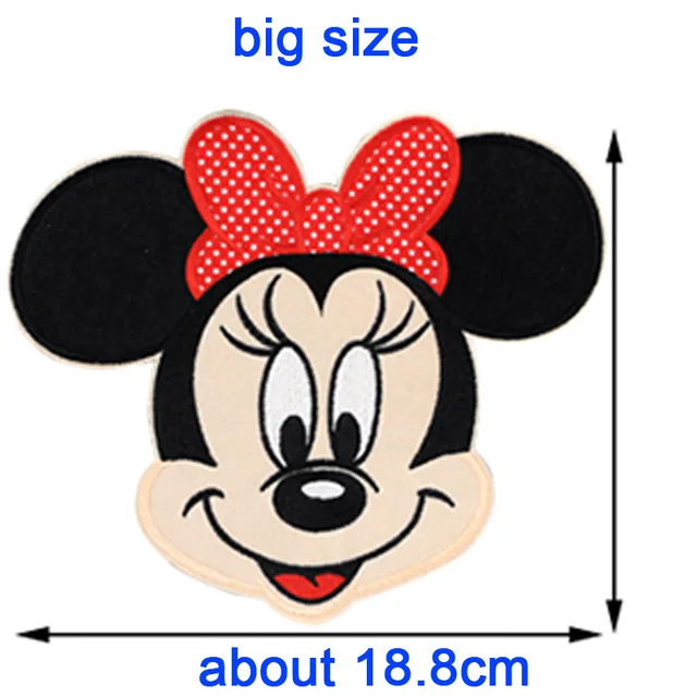 Disney Mickey Minnie Iron On Embroidered Clothes Patches For Girl Woman Clothing Stickers Garment Wholesale 2