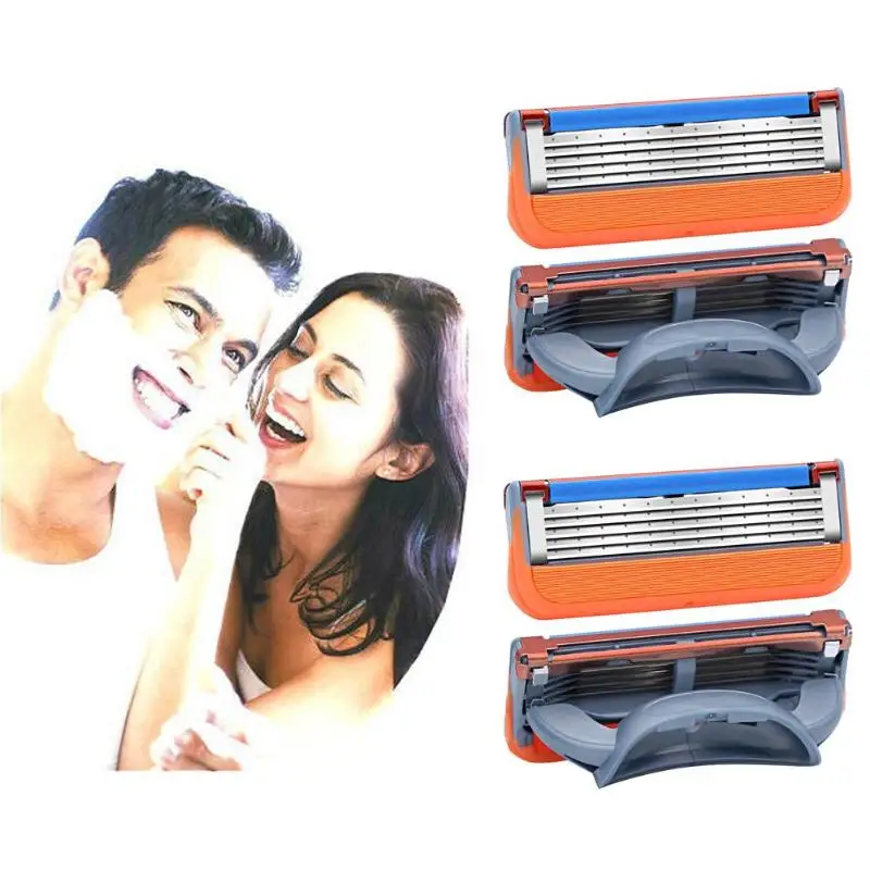 

Professional Shaving Stainless Steel Razor Blade Five-layer Manual Replace Cutter Head Tools for Gillettee Fusione For Men Face