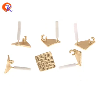

Cordial Design 50Pcs 17*17MM Jewelry Accessories/Earring Jewelry Stud/Zinc Alloy/Gold Square Shape/Hand Made/Earring Findings