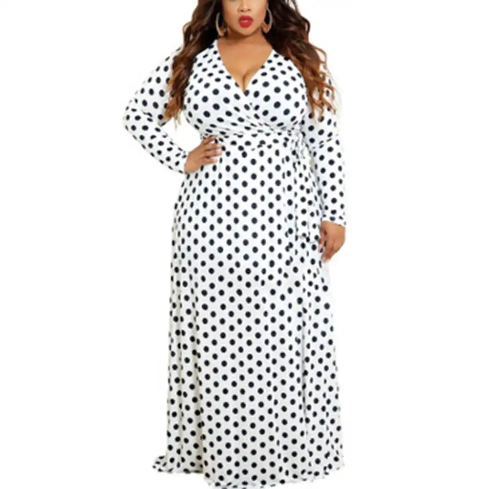 polka dot maxi dress plus size