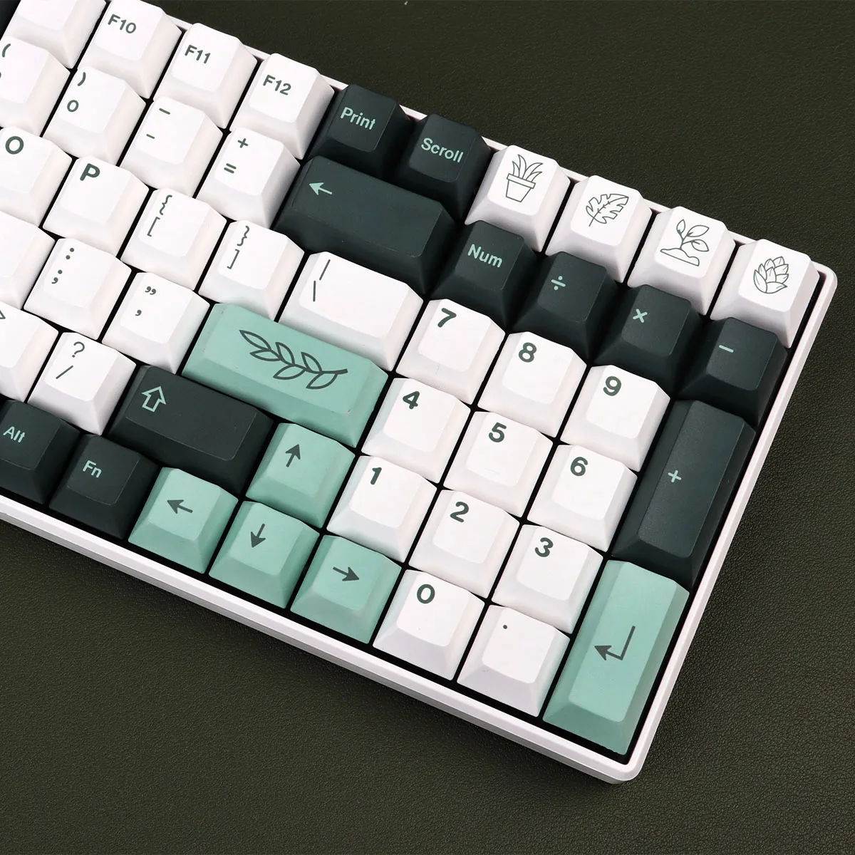 Gmk Botânico 141 Teclas Dye-sub Pbt Keycap Cereja Perfil Inglês Keycaps para Teclado Mecânico 61 64 68 75 84 87 96 Layout - Imagem 4