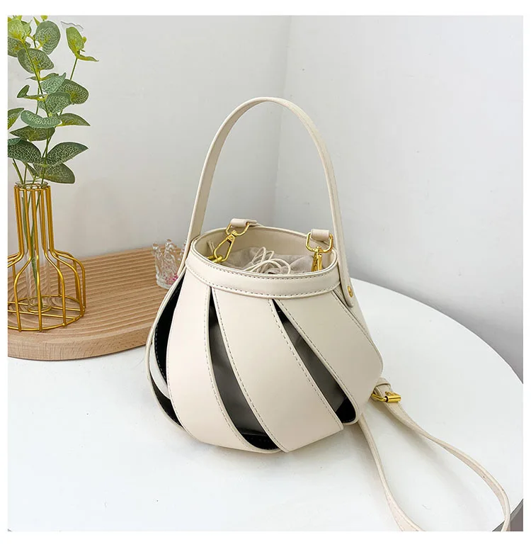 round leather handbolsa