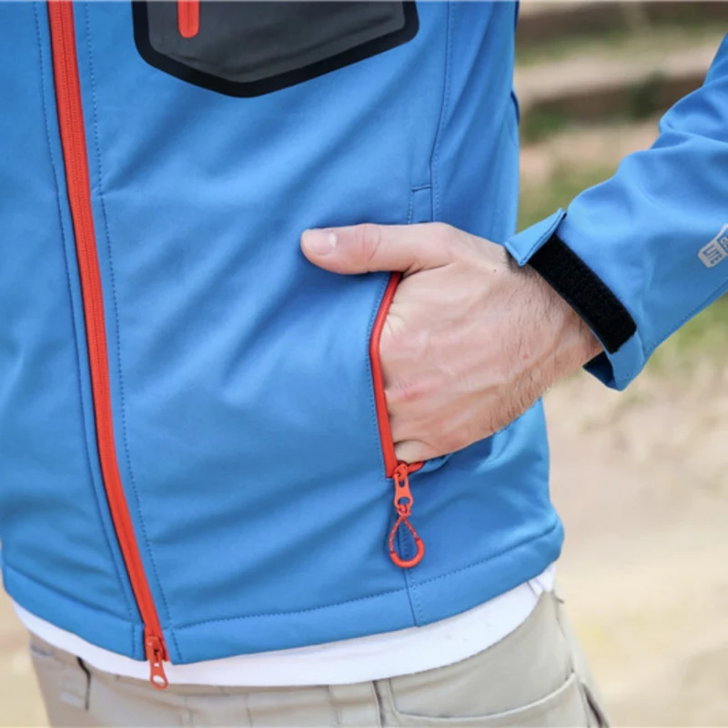Куртка водонепроницаемая с капюшоном флисовая дождевик Мужская Уличная ветровка для кемпинга треккинга спортивная одежда