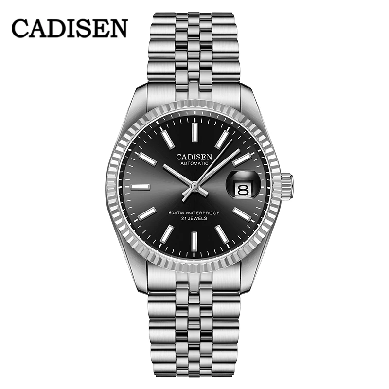 CADISEN Brand Luxury Automatic Watch Business Sport Stainless Steel Waterproof Watch Men relogio masculino Men Mechanical Watch 