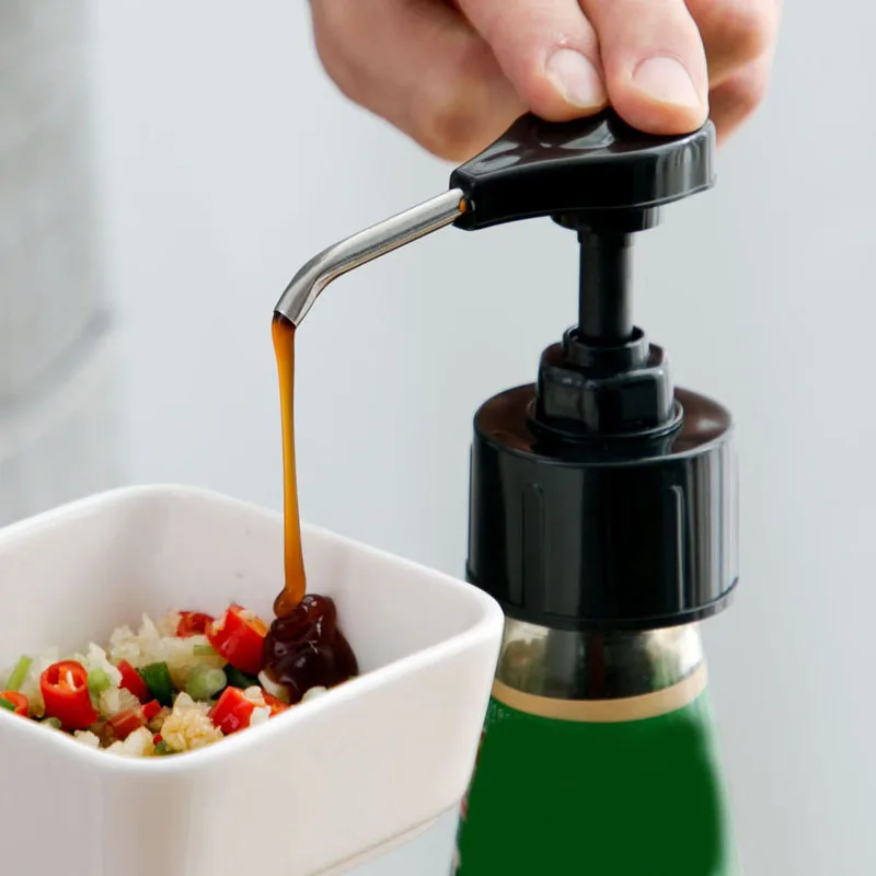

Stainless Steel Nozzle Pressure Oil Sprayer Syrup Bottle Household Oyster Sauce Pump Push-type Tools Kitchen Accessories