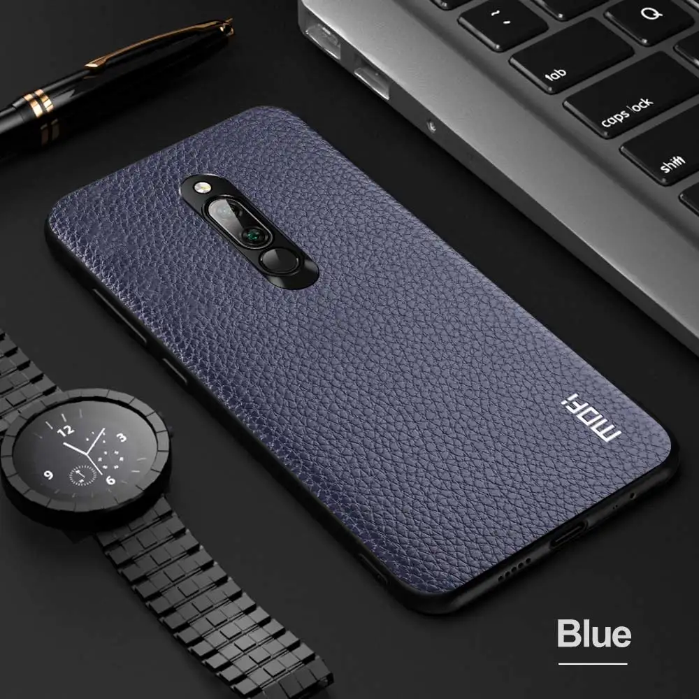 Для Red mi 8 чехол mi Red mi 8A чехол для Xiao mi Red mi 8 задний корпус Coque Xio mi 8 A TPU из искусственной кожи Мягкий силиконовый MOFi - Цвет: Blue