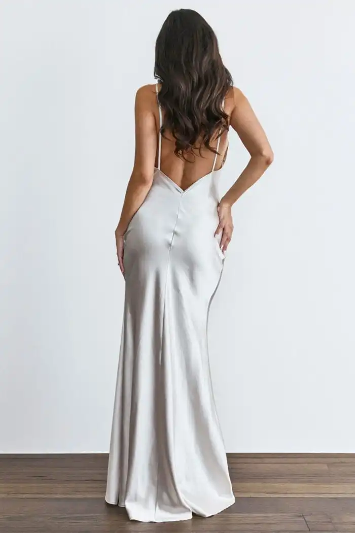 Vestido de festa дешевые облегающие платья подружек невесты длинные с v-образным вырезом атласные Спагетти ремни Robe demoiseur D'Honneur