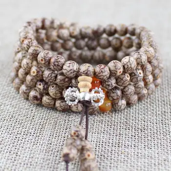 

New Primary color small thread Bodhi 108 beads beads bracelet bloody goldthread rosary folk style jewelry Wholesale