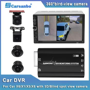 

360 degree Camera System For Audi X6/X1/X3/X5 with 3D/Blind Spot View Camera HD Night Vision 1080P Car Bird camera Car DVR