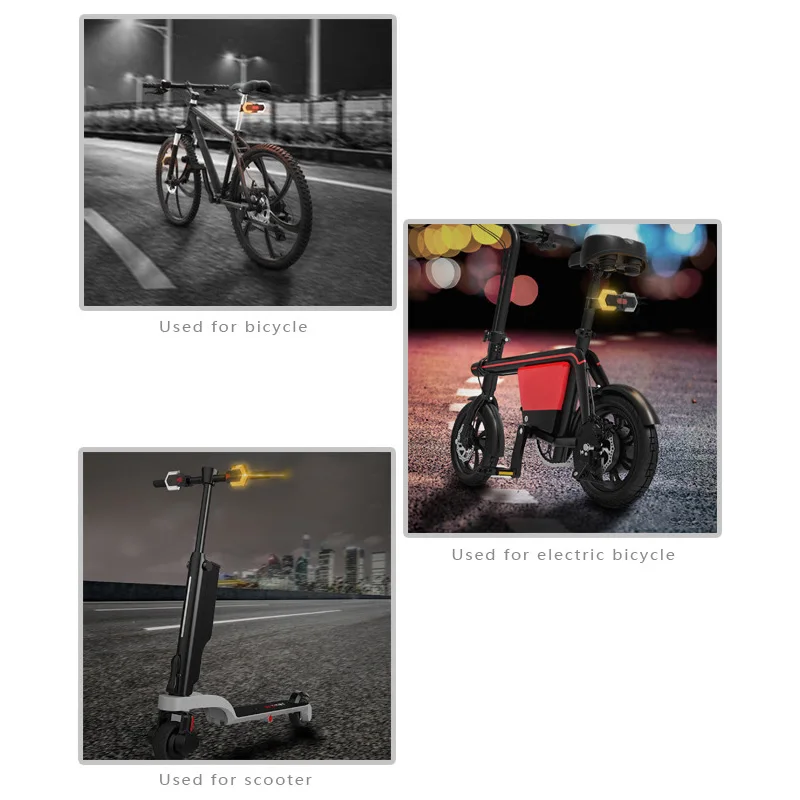 Bike Light Smart Wireless Remote Control Bike Turn Signals Front and Rear Light Cycling Safety Warning LED Tail Lights