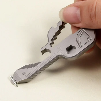 

Survival Utility Outdoor Wrench Keychain Bottle Opener Universal Travel Stainless Steel Multi Tool Key Camping Multifunctional