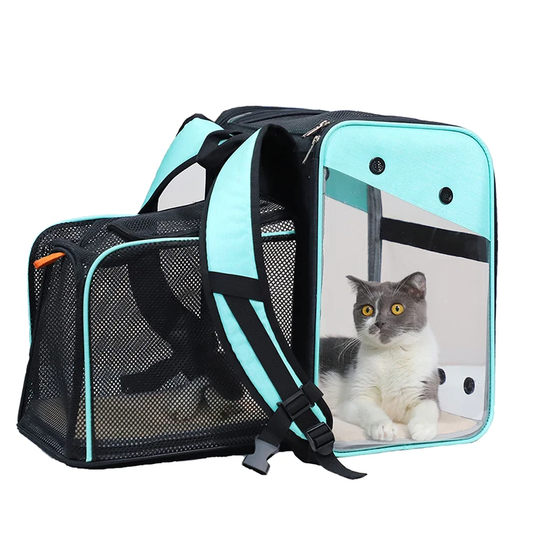 Домашние животные могут расширить собак и кошек Открытый путешествия дышащий мешок собаки регулировки рюкзак безопасности Сетчатая Сумка
