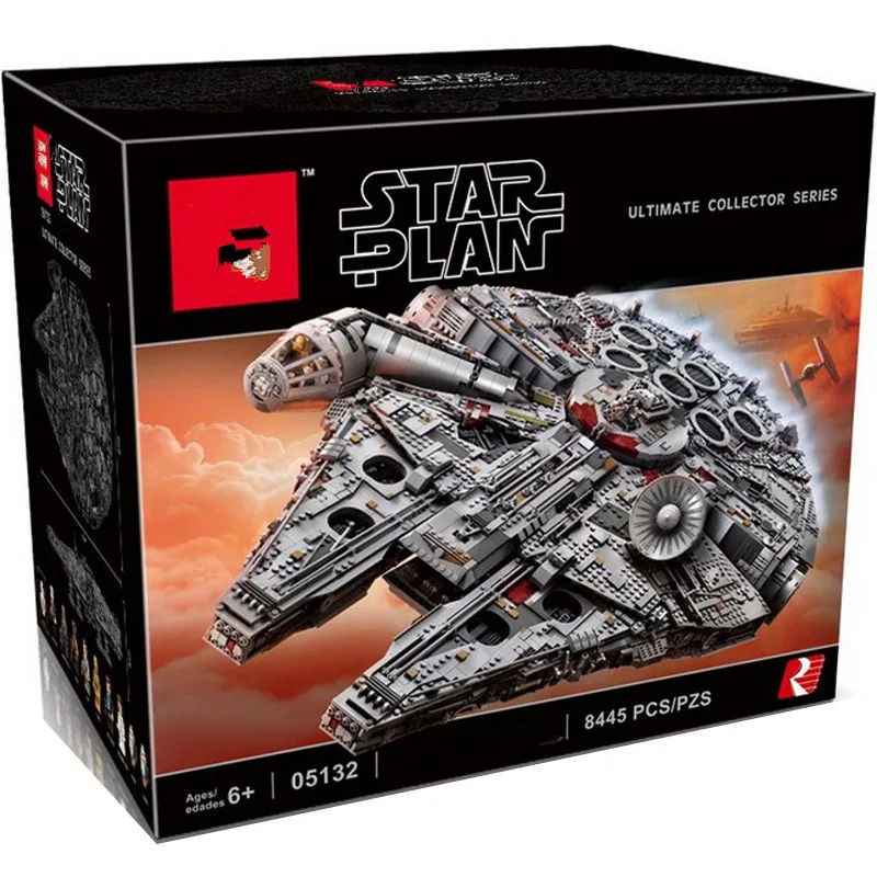 

In Stock 05132 New Millennium 8445pcs Compatible 75192 Star wars Falcon Series Ultimate Collectors Model Building Bricks Toys