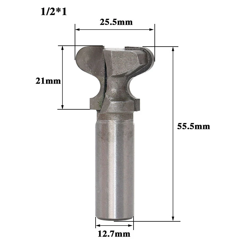 1/" Shank1/4 хвостовик двойной пальцевидное долото для древесины промышленного класса двойной пальцевидное долото плотничьи инструменты для работы с деревом фреза конец - Длина режущей кромки: 12x1
